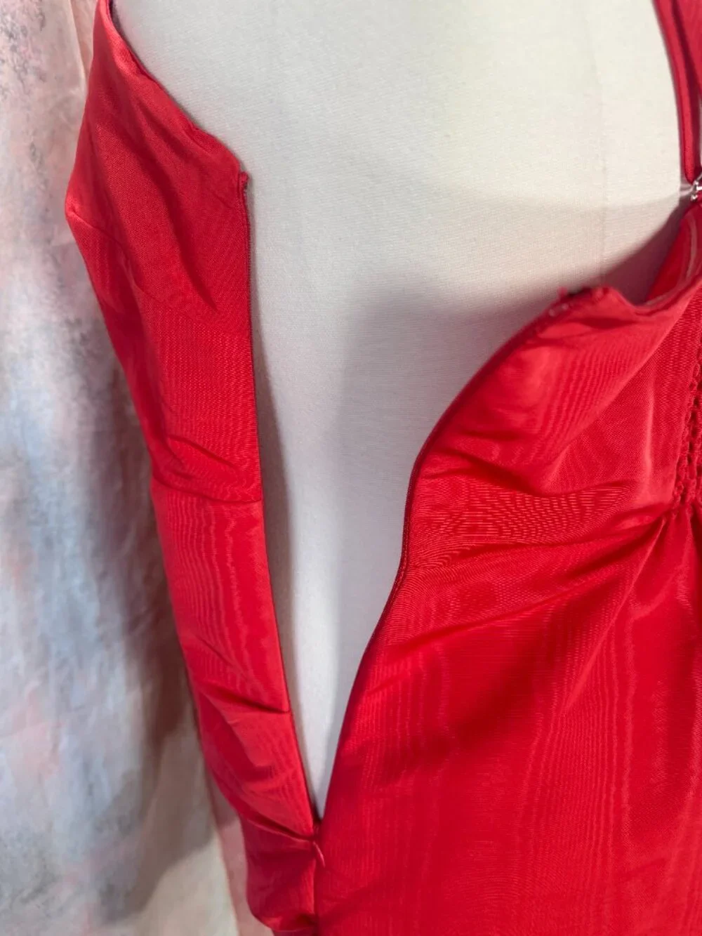 📌Future Collective Red Cocktail - Party Mini Dress with Pink Bow Accent - Picture 10 of 16